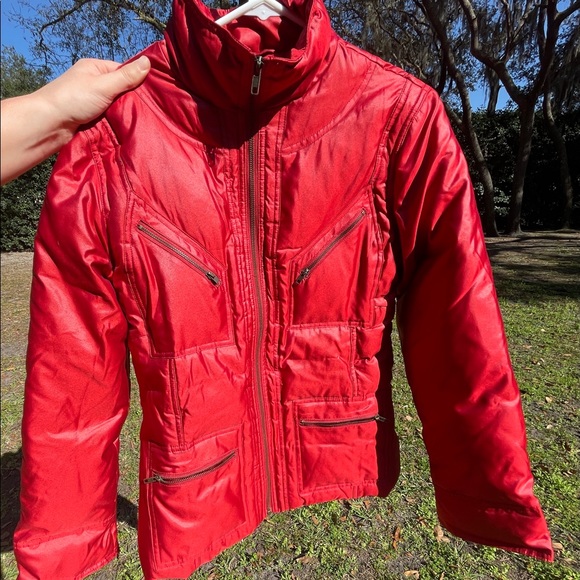Boston proper red puffer jacket - Picture 2 of 6